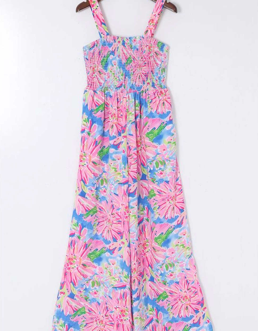 Azura Exchange Smocked Wide Leg Jumpsuit