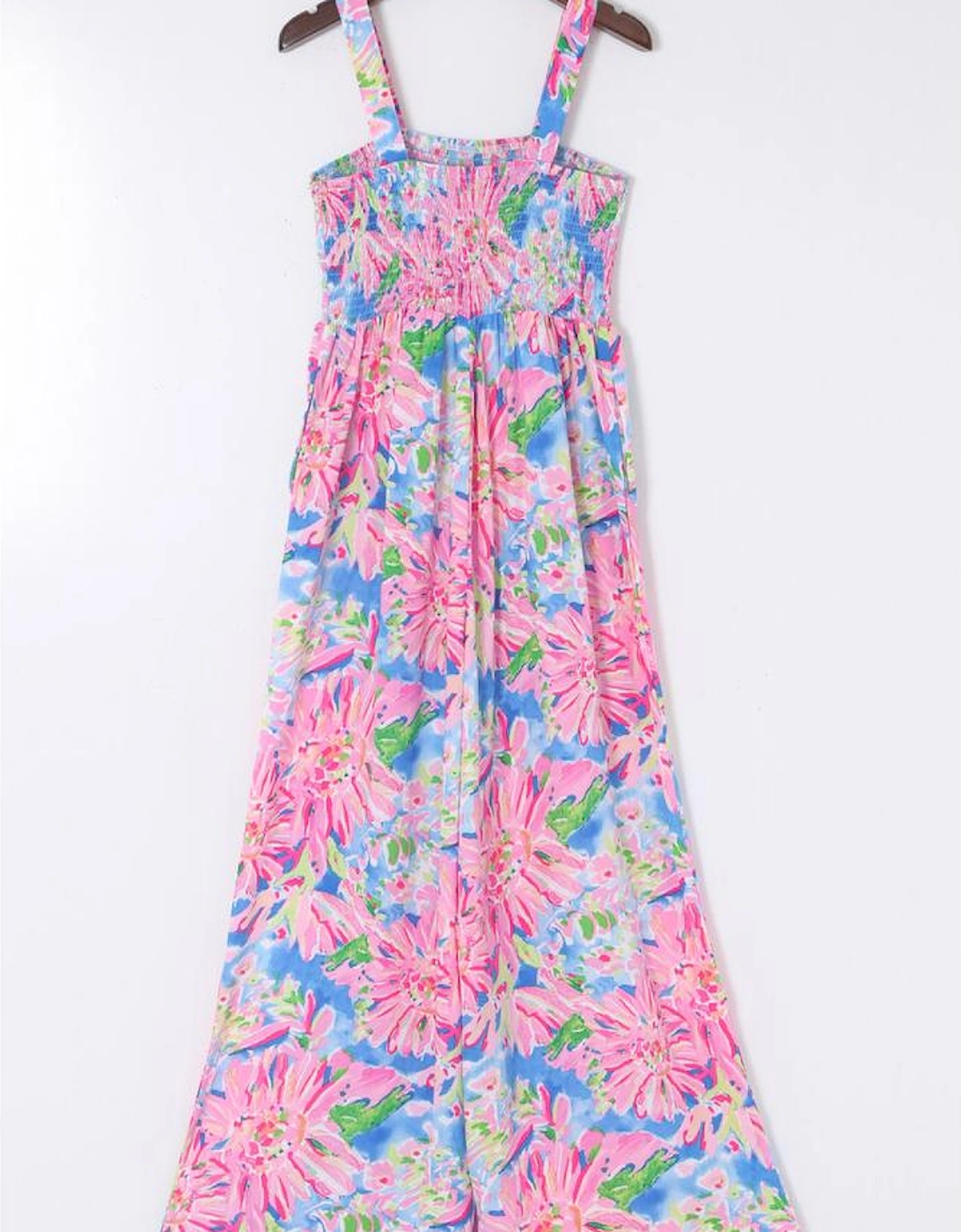 Azura Exchange Smocked Wide Leg Jumpsuit