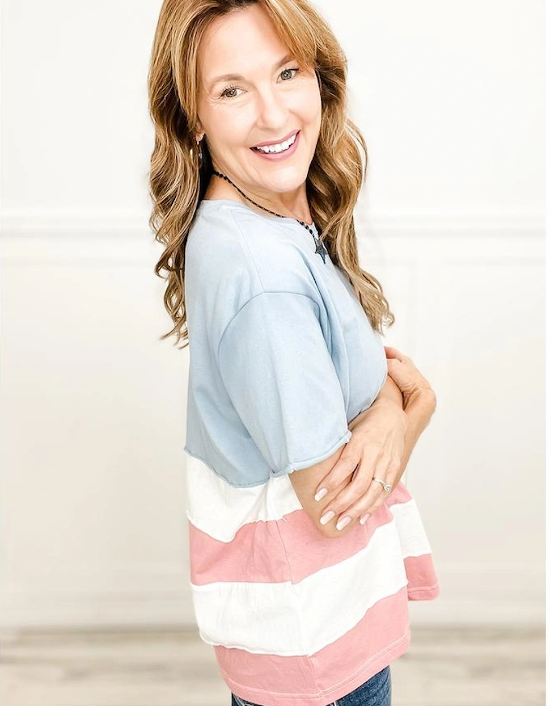 Pink Stars and Stripes Printed Crewneck Independence Day T Shirt, 11 of 10