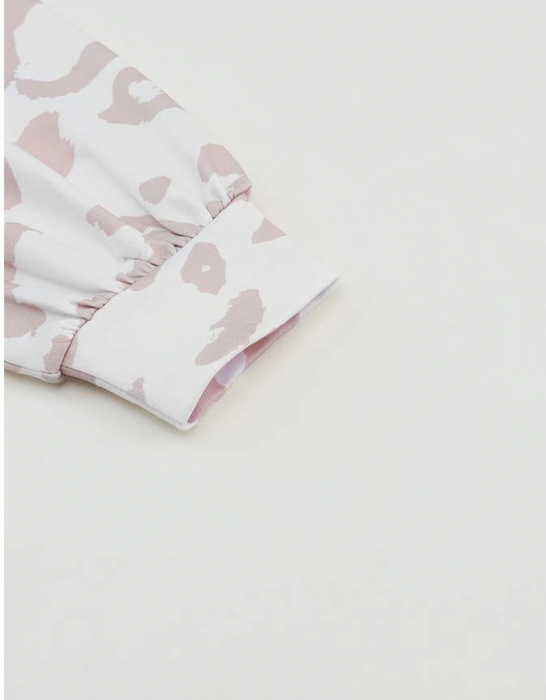 Leopard Animal Print Contrast Stripes Patchwork Puff Sleeve Knit Top, 17 of 16