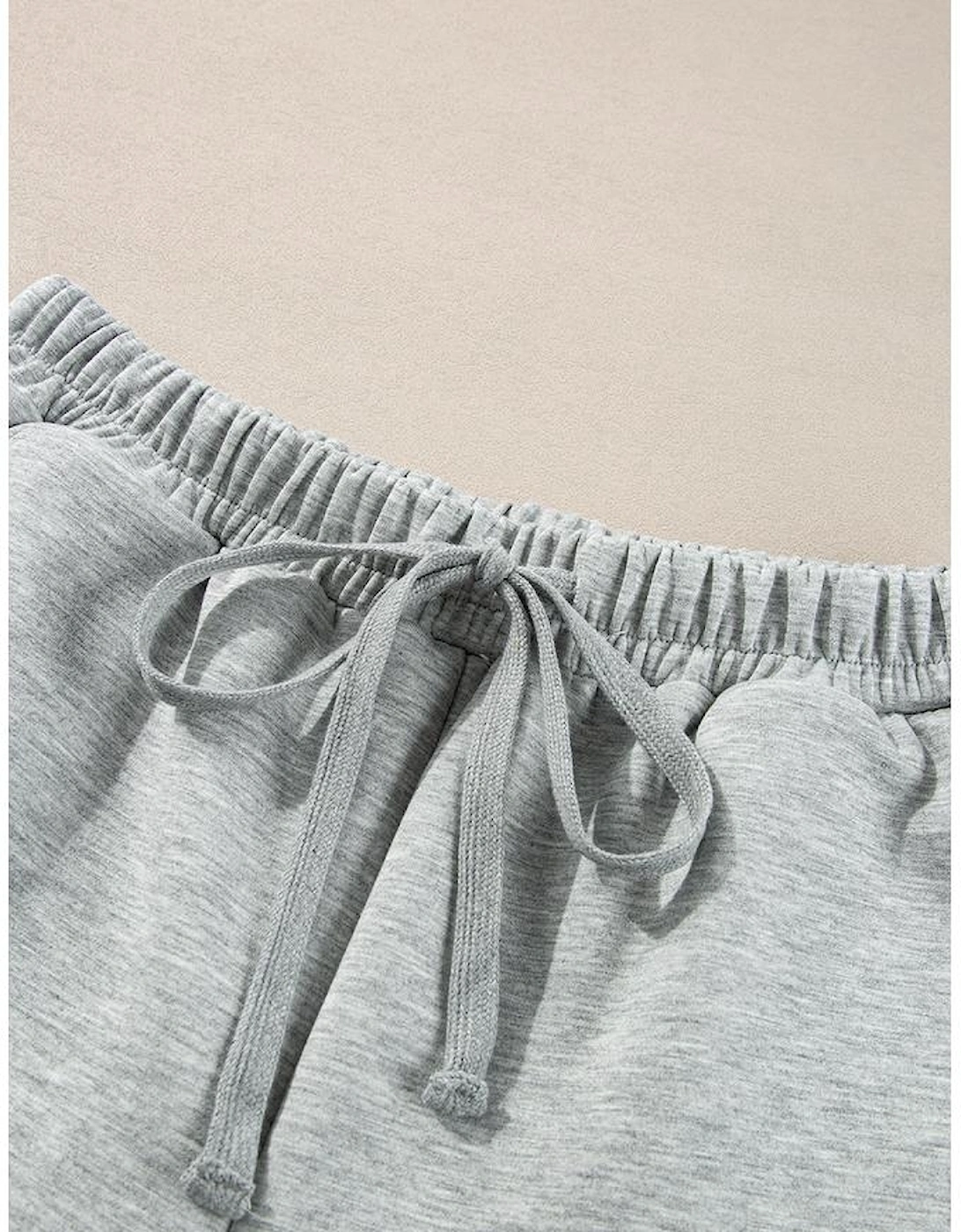 Light Grey Stand Neck Zipped Sweatshirt and Shorts Set, 16 of 15