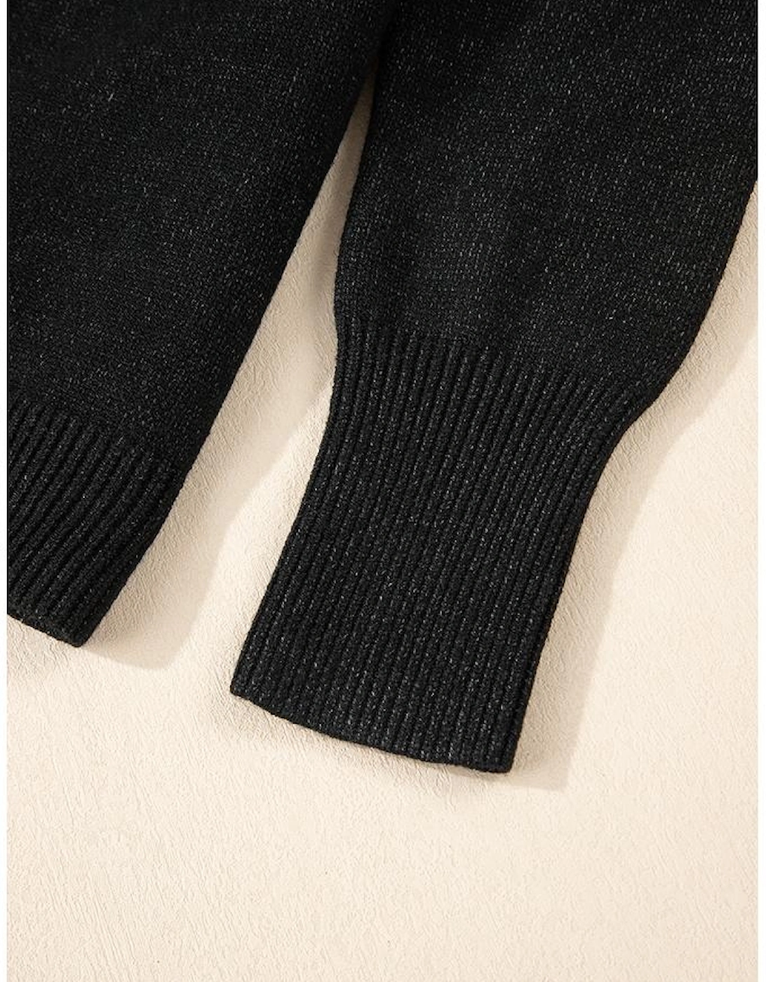 Black Drawstring Hooded Button Up Drop Shoulder Sweater Cardigan