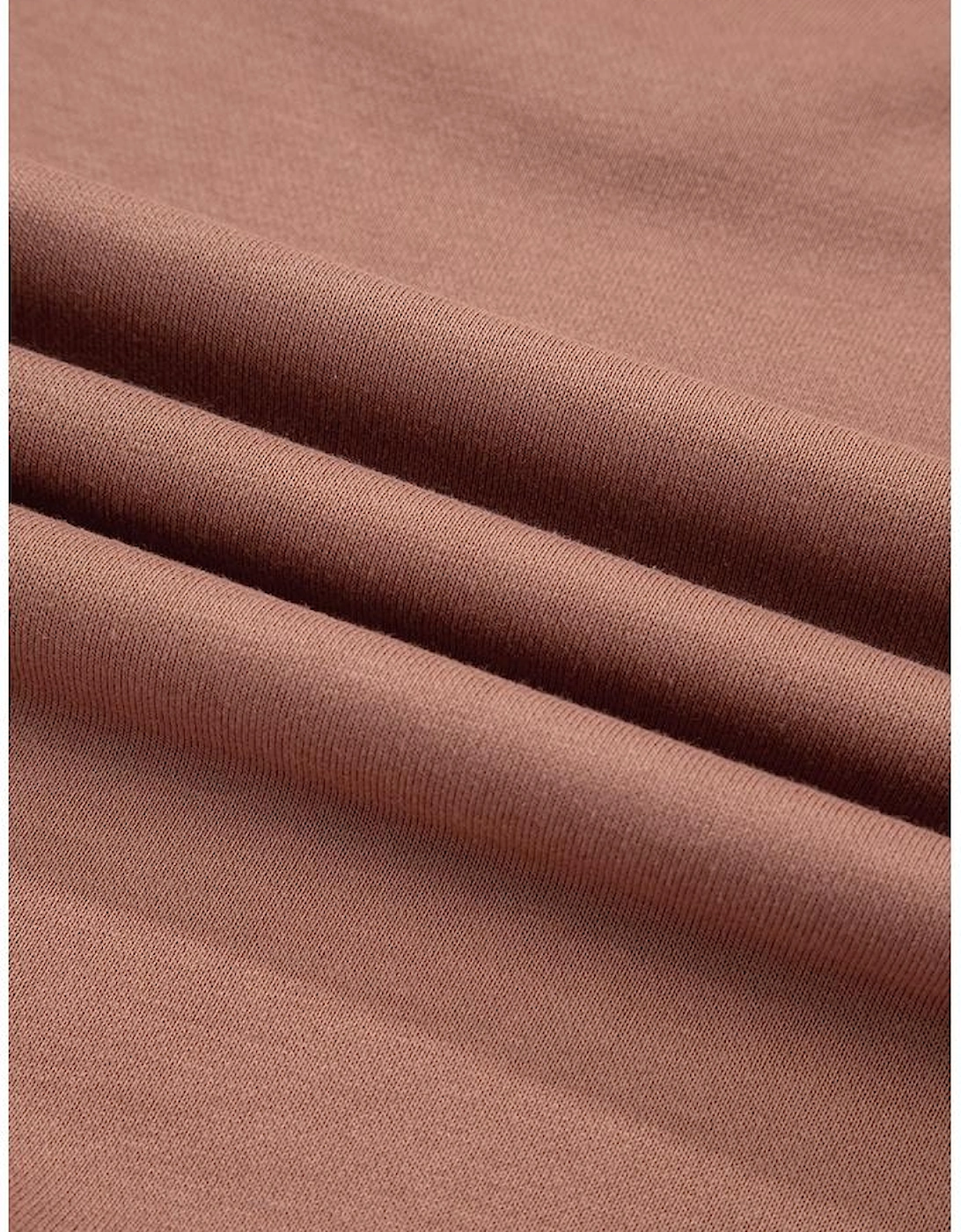 Khaki Color Block Long Sleeve Crop Top Drawstring Pant Set