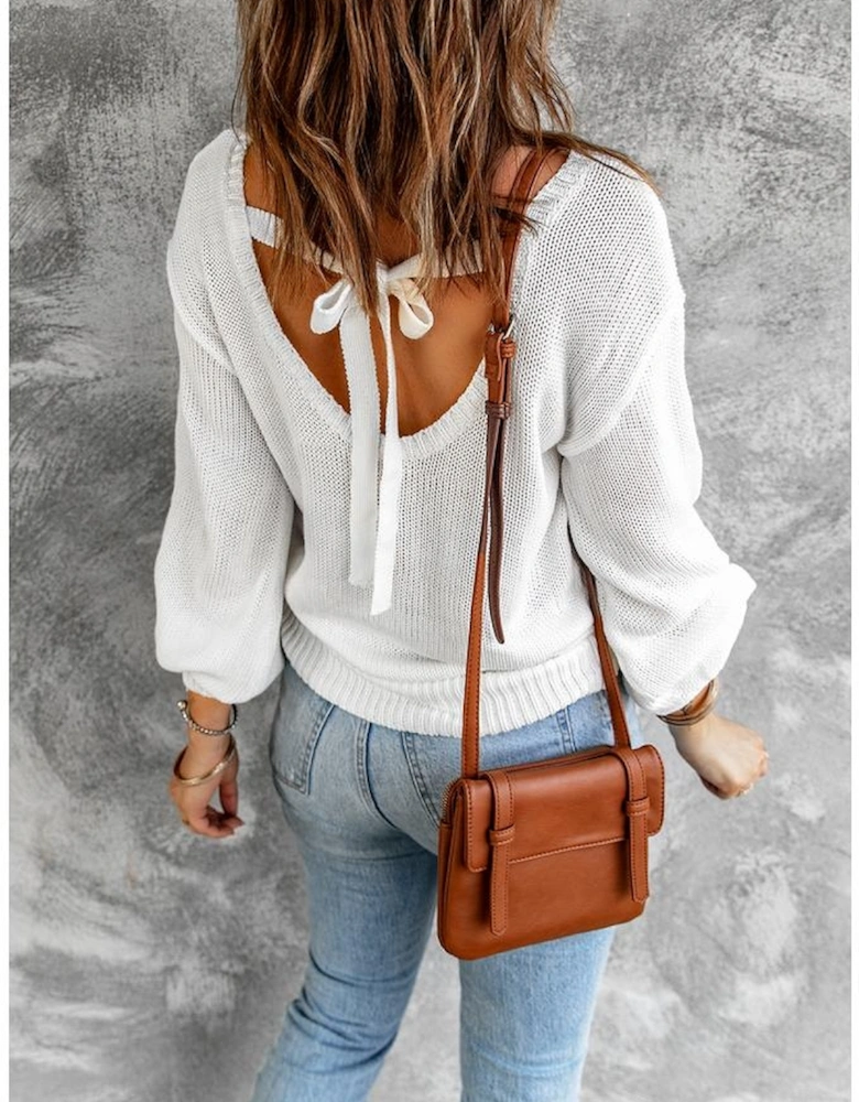 Azura Exchange Womens Tie Back Sweater