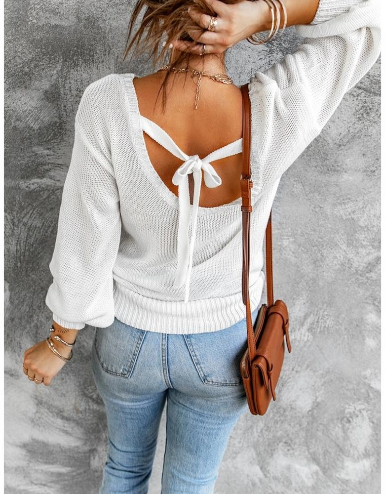 Azura Exchange Womens Tie Back Sweater