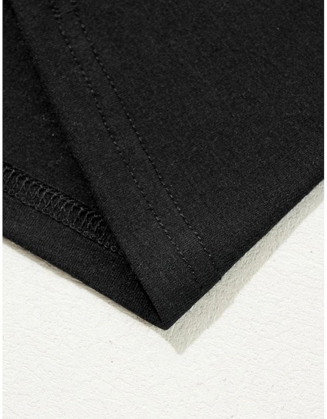 Black Sequin Christmas Essentials Graphic Crewneck T Shirt