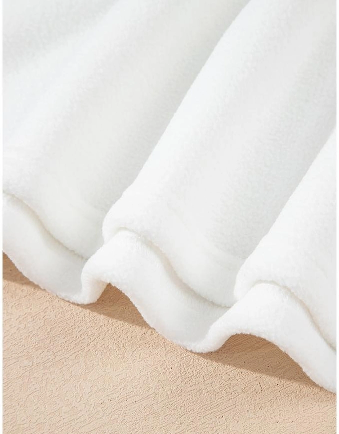 White Exposed Seam Chest Pocket Knit Pullover Sweatshirt