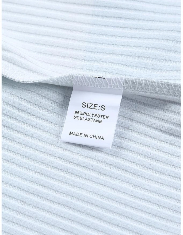 Green Color Block Ribbed Long Sleeve Top with Pocket