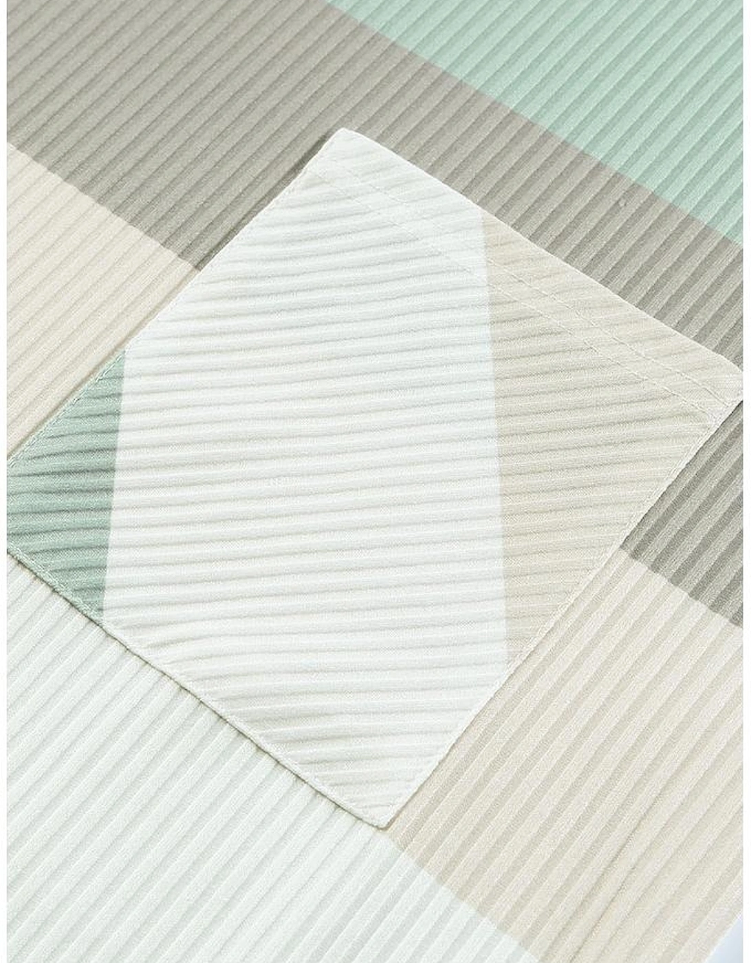 Green Color Block Ribbed Long Sleeve Top with Pocket