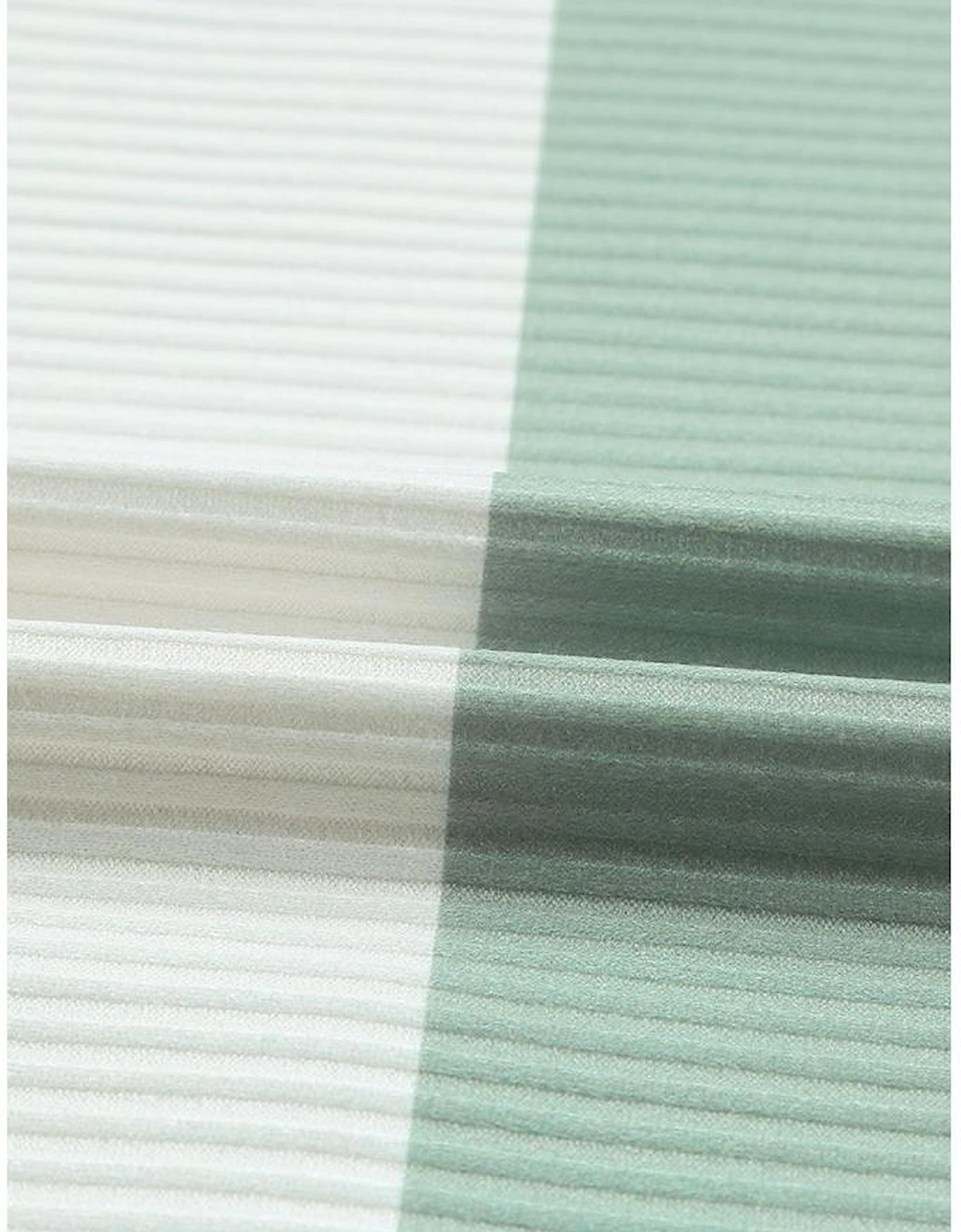 Green Color Block Ribbed Long Sleeve Top with Pocket