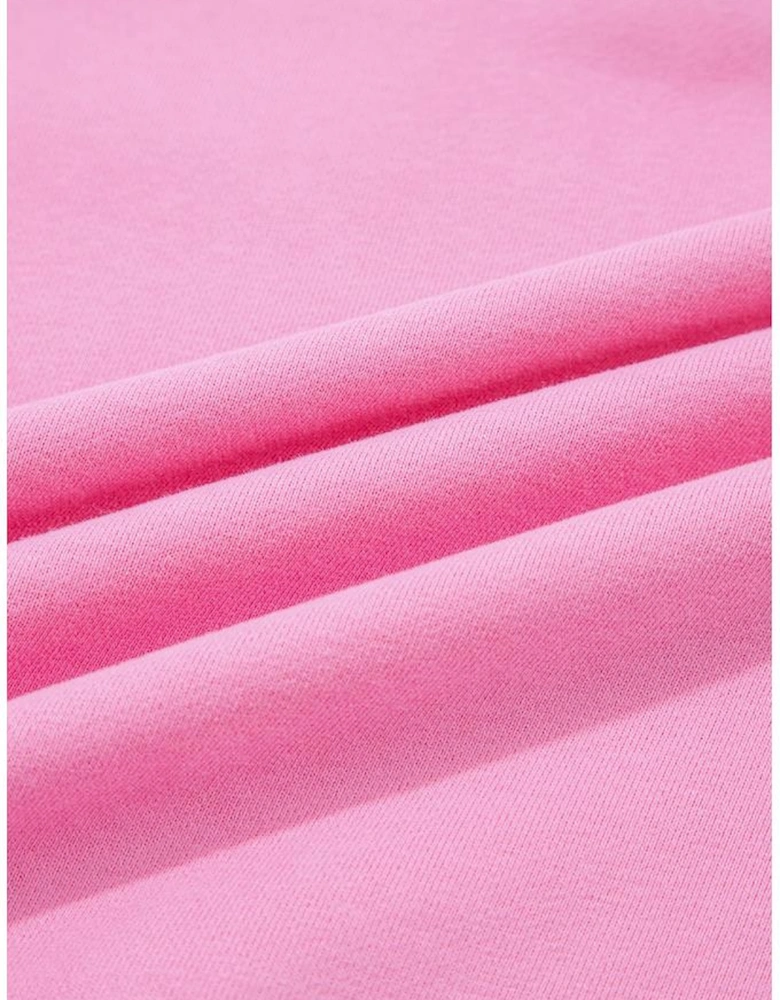 Bonbon Embroidered Flower Patchwork Snap Buttons Pullover Sweatshirt