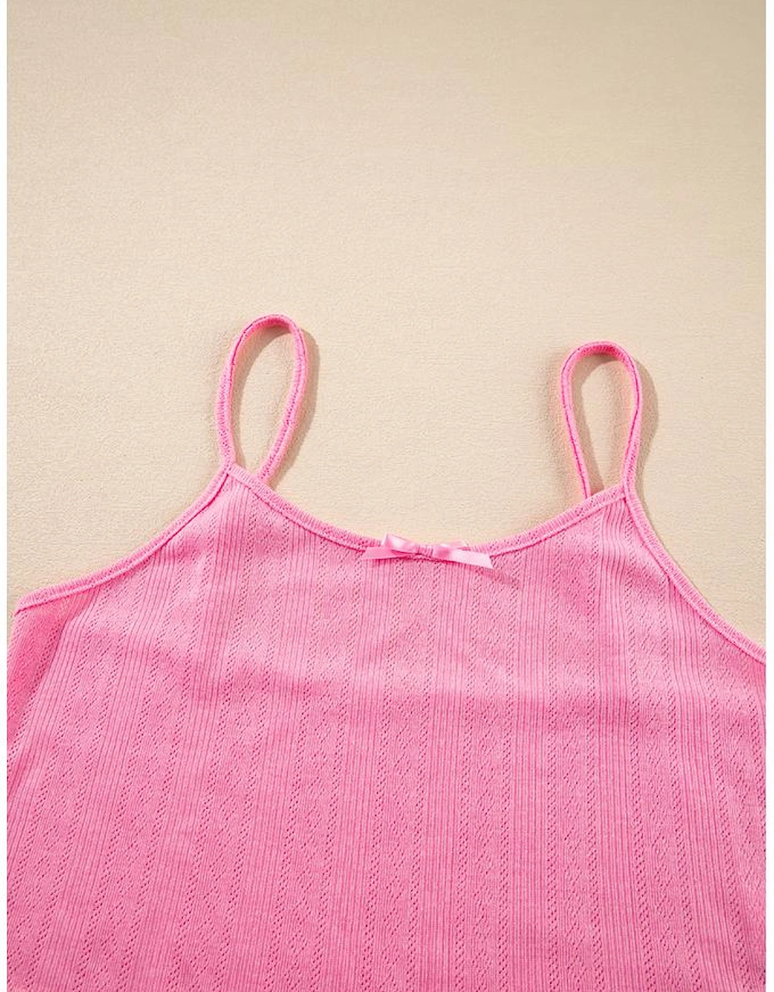 Bonbon Delicate Texture Cropped Cami Shorts and Cardigan 3pcs Lounge Set