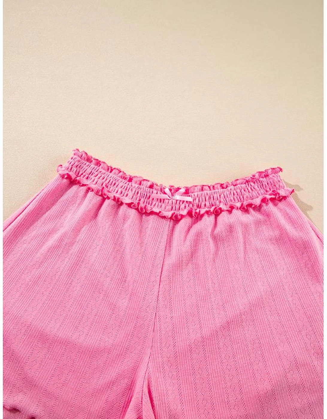 Bonbon Delicate Texture Cropped Cami Shorts and Cardigan 3pcs Lounge Set