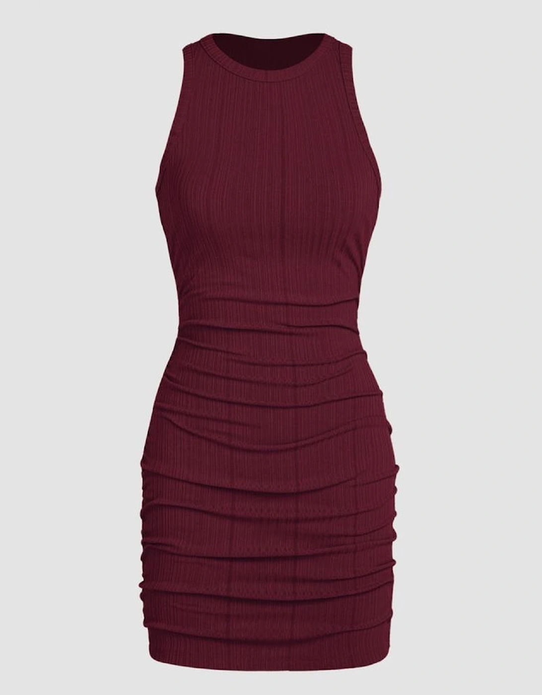 Red Dahlia Ruched Sleeveless Bodycon Dress