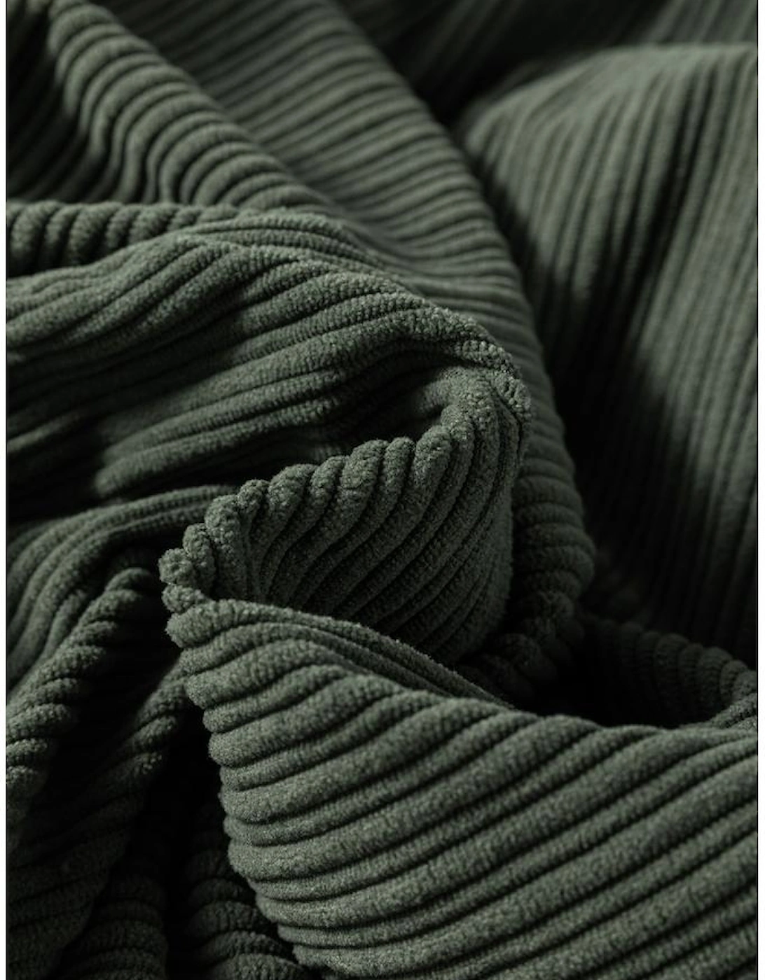 Jungle Green Plus Size Corduroy Pocketed Wide Leg Overall