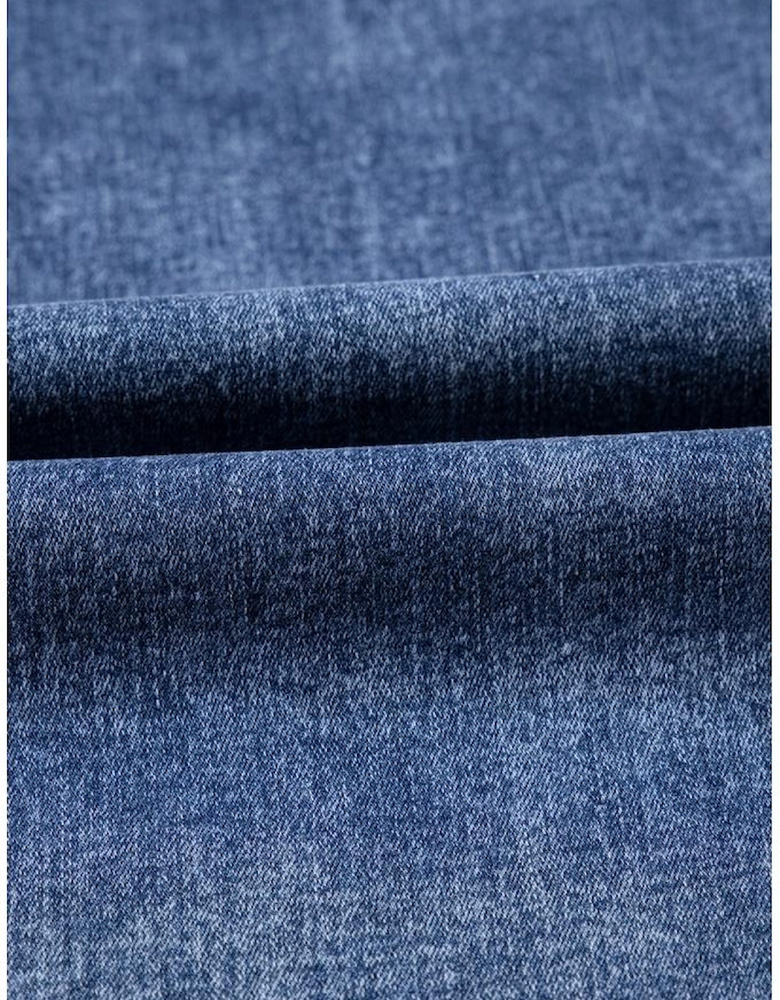 Light Blue Mineral Wash Buttoned Straps Wide Leg Denim Overalls