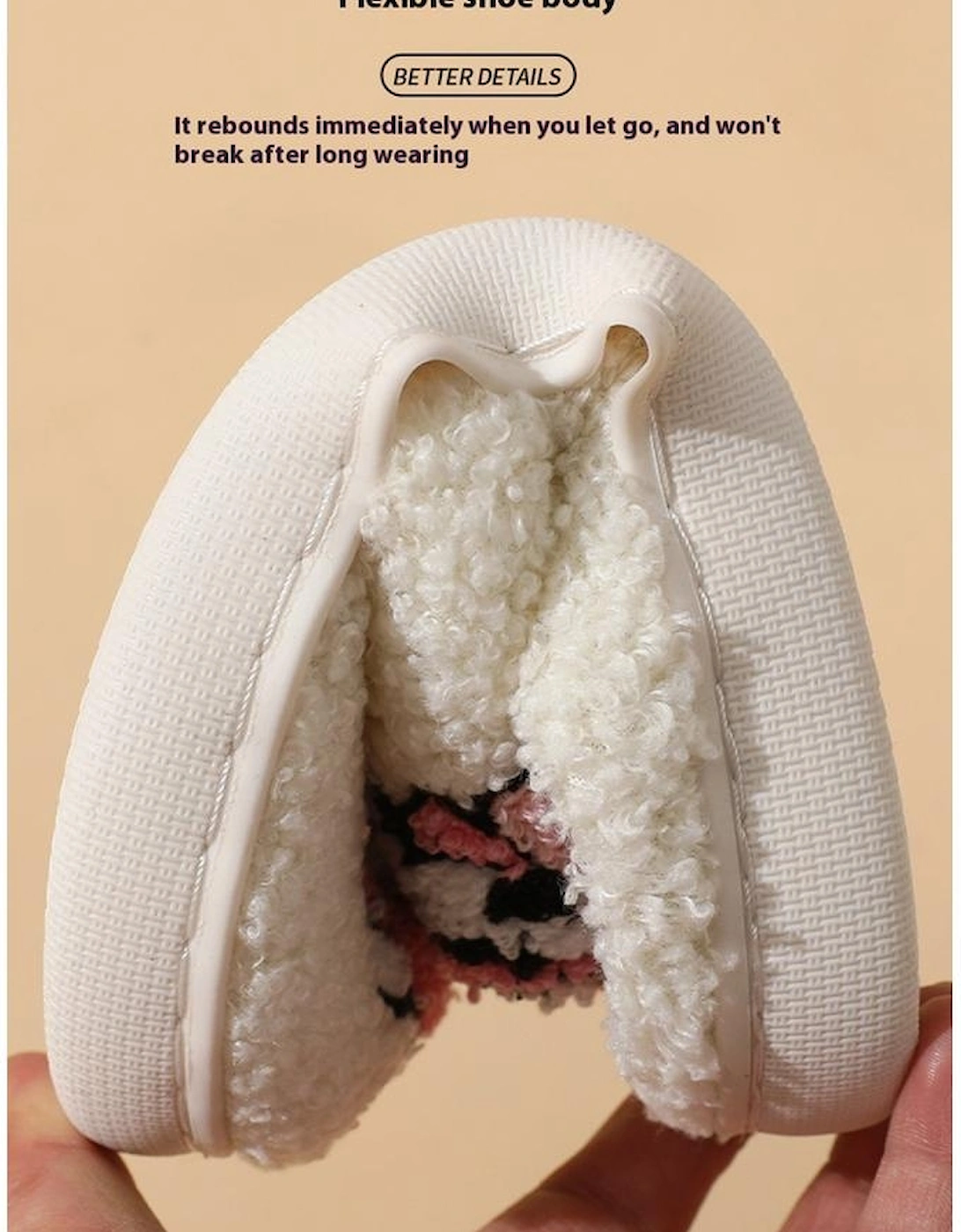 White Cowgirl Hat & Boot Printed Plush Thermal Home Slippers