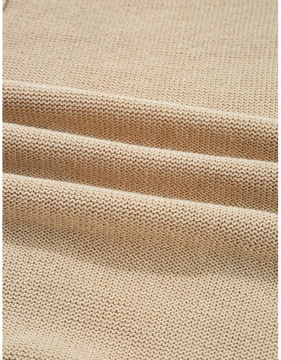 Parchment Cable Knit Braided Tie Sleeve Plus Size Open Cardigan