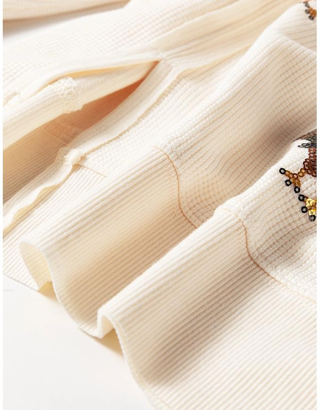 White Thanksgiving Turkey Waffle Oversized Knit Top