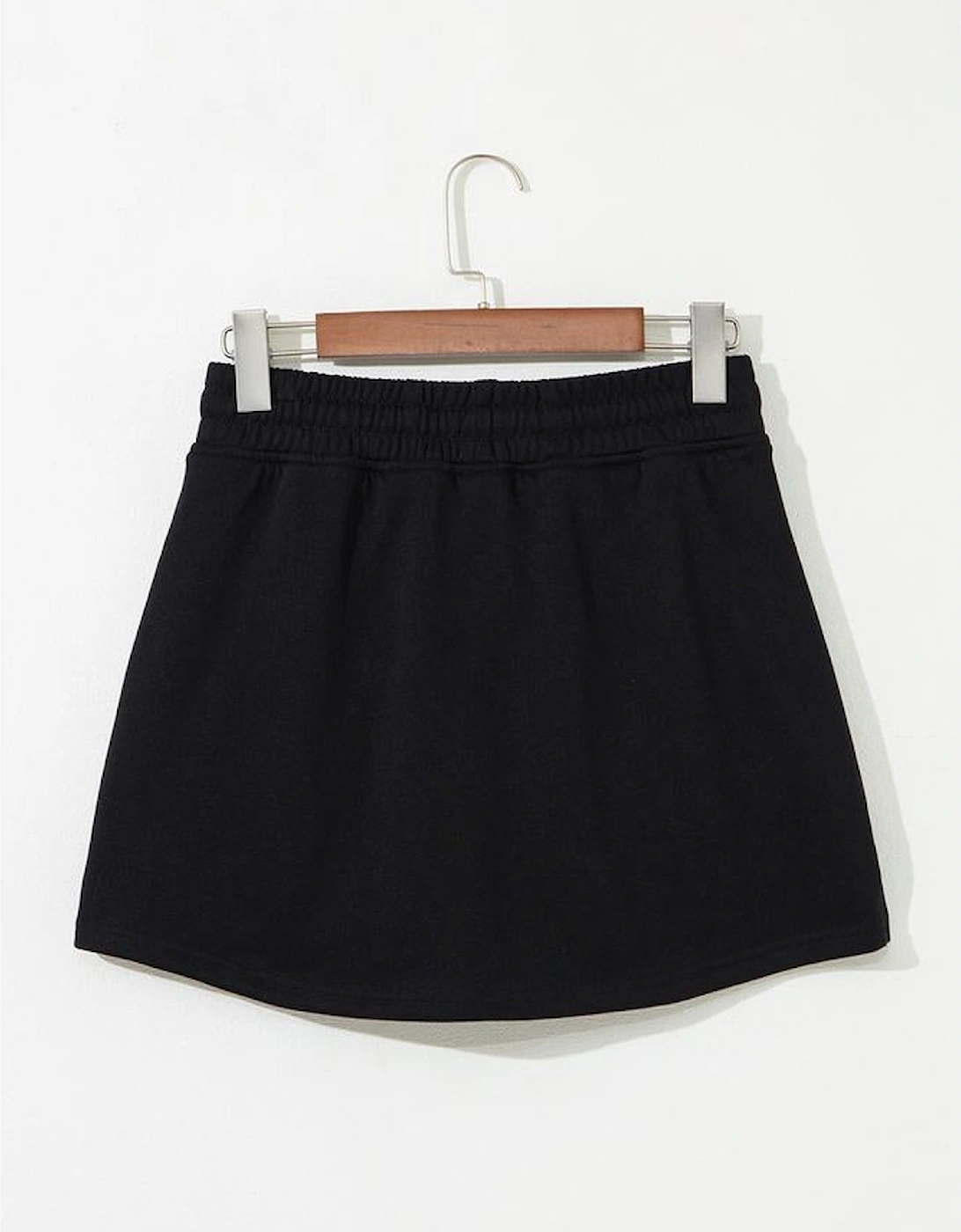 Black Sequin Western Cowboy Patched Lace-up High Waist Skort