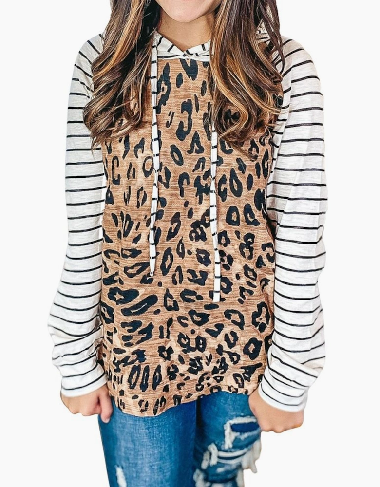 Azura Exchange Patchwork Striped Hoodie