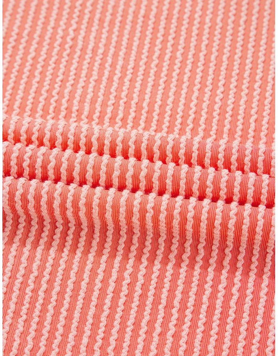 Carrot Twist Rib Colorblock Hi Low Plus Size Short Sleeve Top