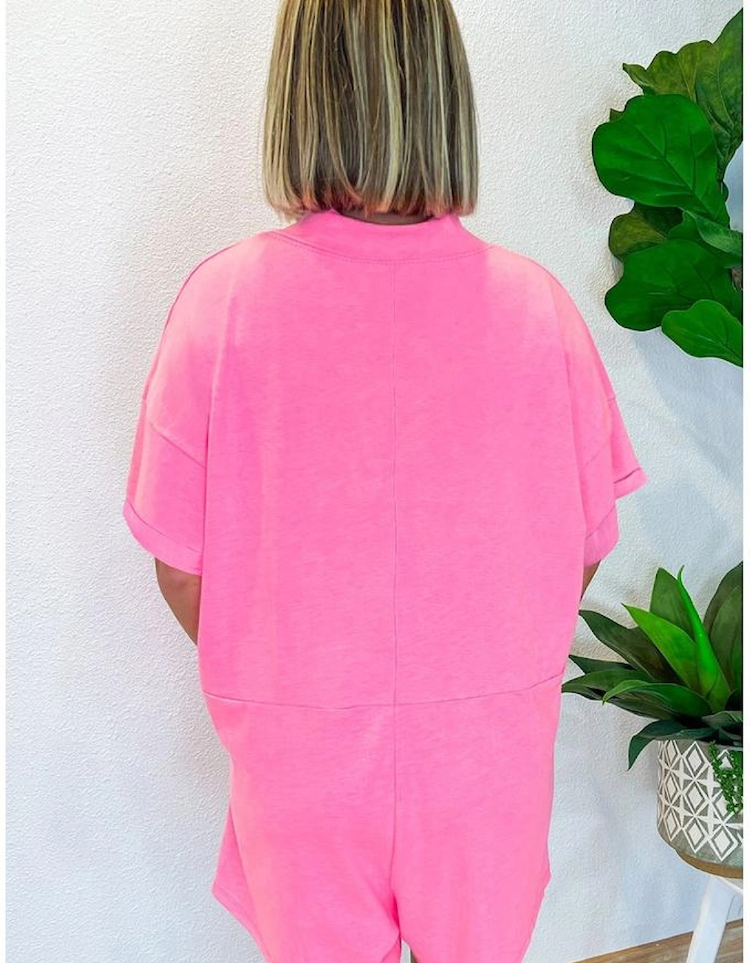 Bonbon Loose Half Sleeve V Neck Knit Romper, 13 of 12