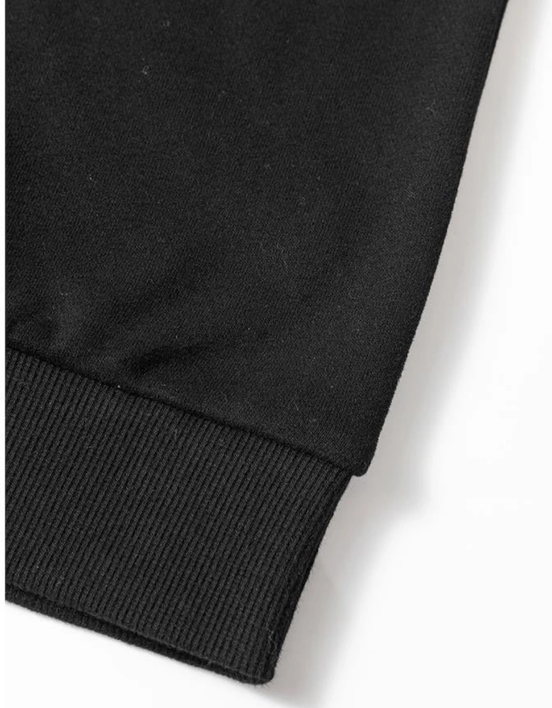 Black Striped Accent Pullover and Shorts Two Piece Casual Set