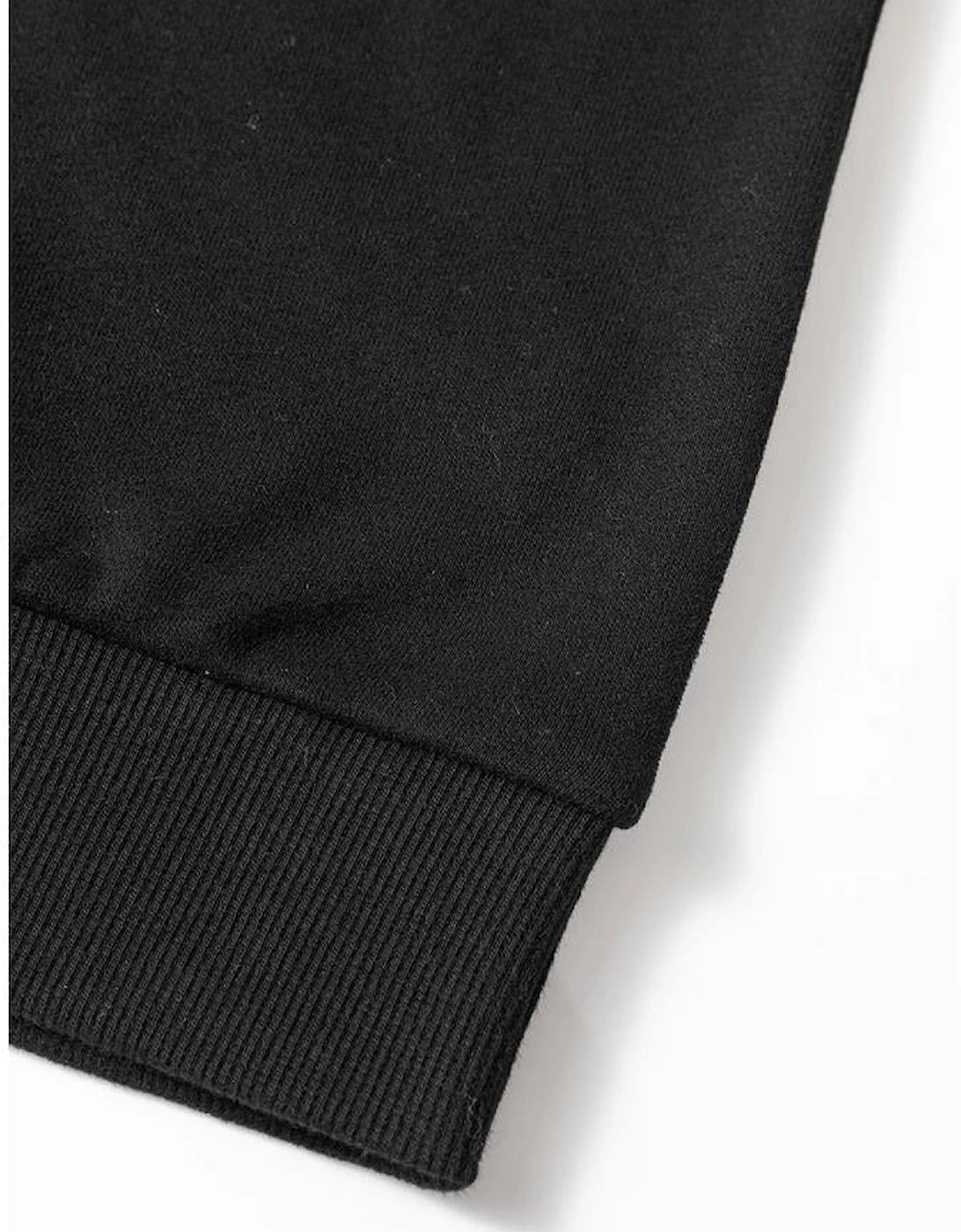 Black Striped Accent Pullover and Shorts Two Piece Casual Set