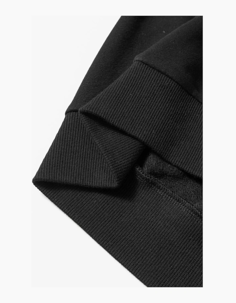 Black Striped Accent Pullover and Shorts Two Piece Casual Set