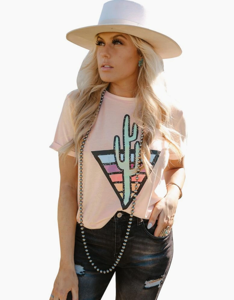 Azura Exchange Cactus Color Block T-shirt