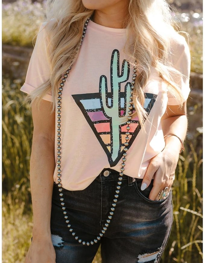 Azura Exchange Cactus Color Block T-shirt