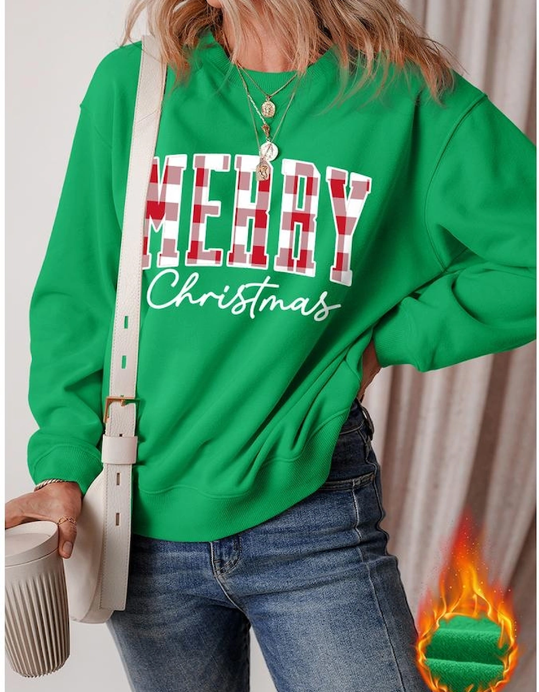 Dark Green Merry Christmas Heat Transfer Graphic Sweatshirt, 9 of 8