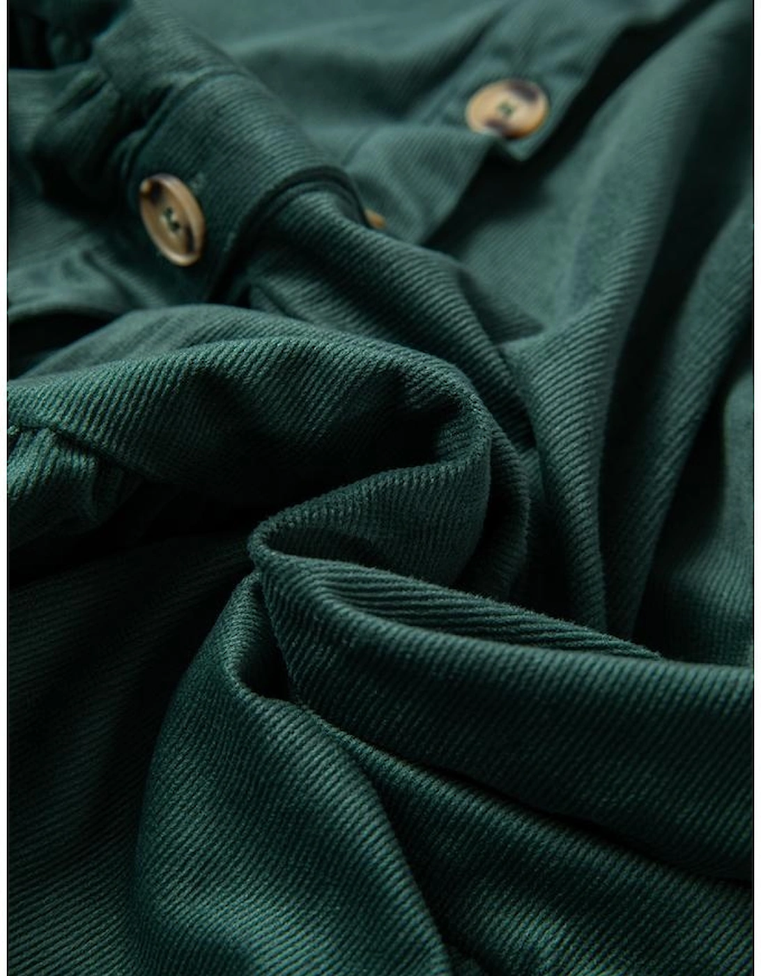 Skobeloff Corduroy Ruffle Tiered Buttoned O Neck Shirt, 11 of 10