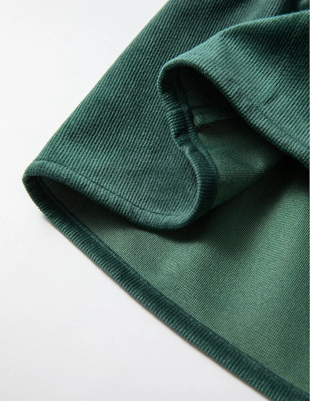 Skobeloff Corduroy Ruffle Tiered Buttoned O Neck Shirt