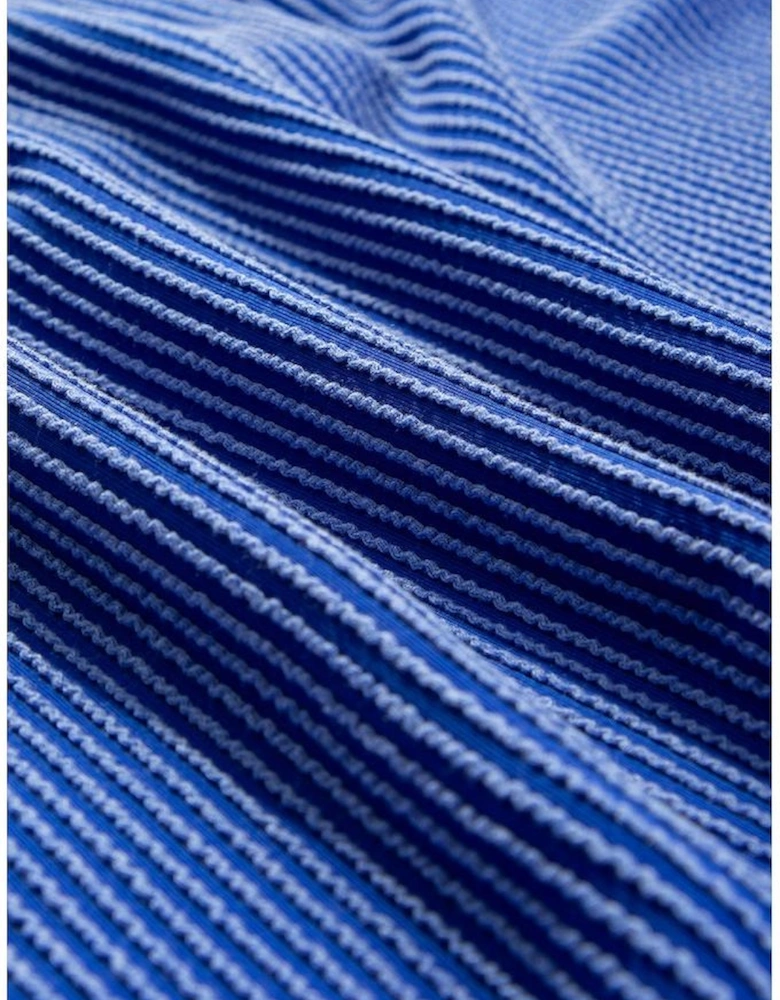 Bluing Corded GAME DAY Graphic Long Sleeve Crewneck Top