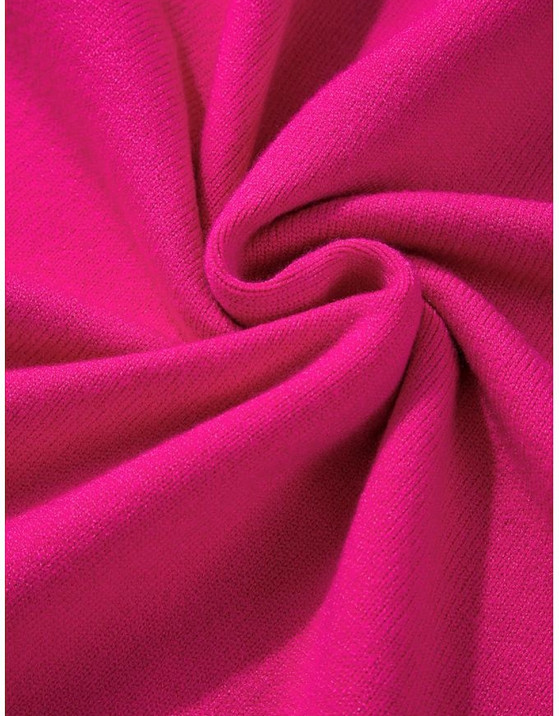 Strawberry Pink Pearled Decor Raglan Sleeve Plus Size Sweater