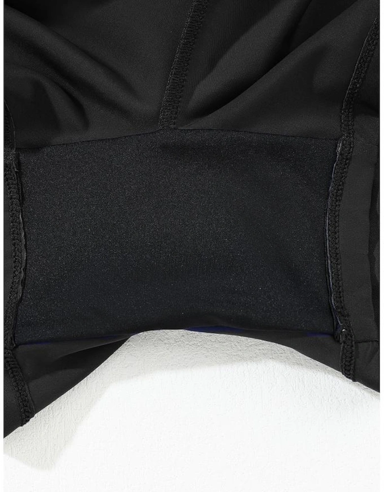 Black Pocketed Wide Waistband Swim Shorts