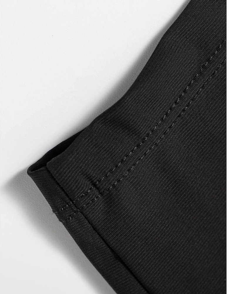 Black Pocketed Wide Waistband Swim Shorts