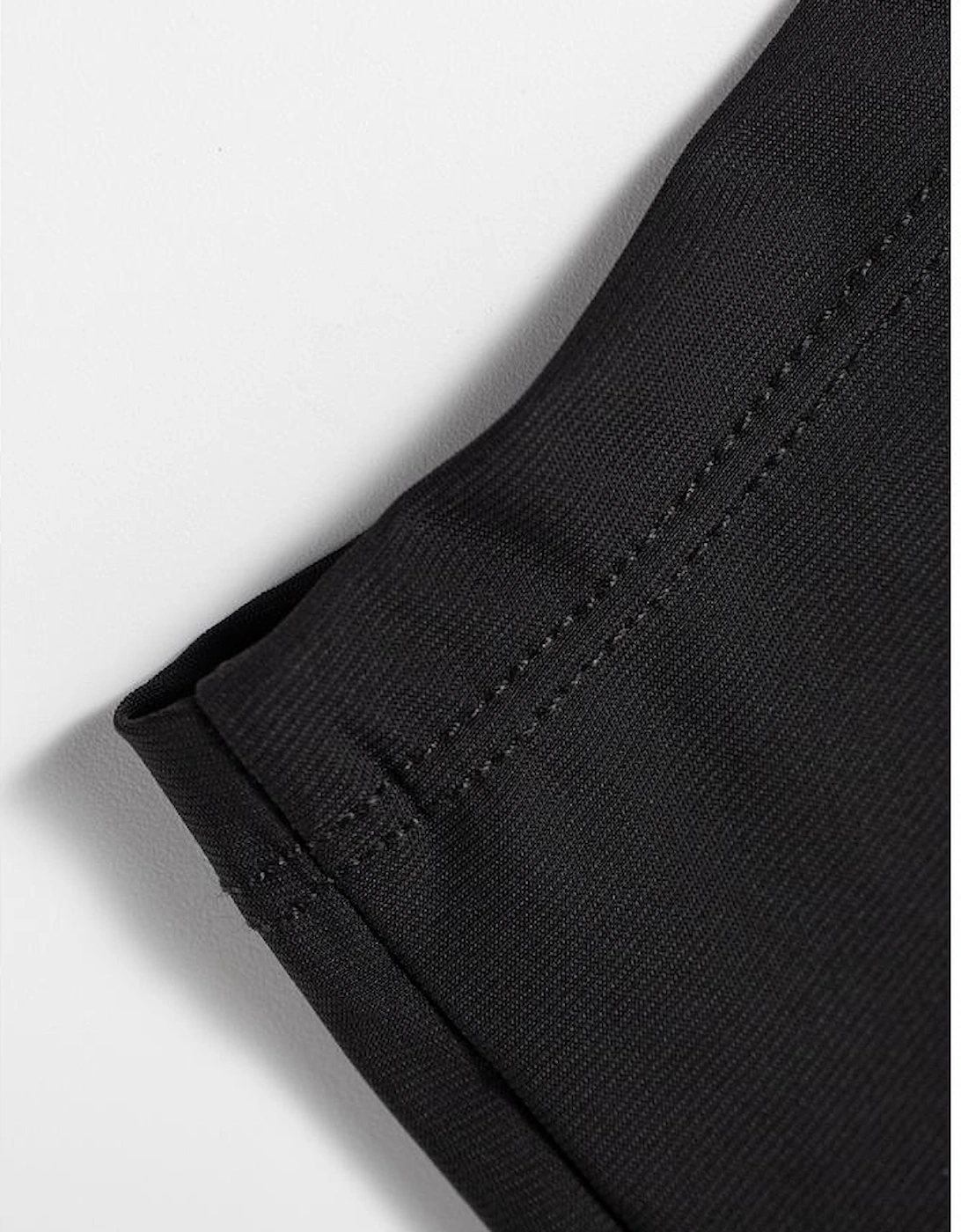 Black Pocketed Wide Waistband Swim Shorts