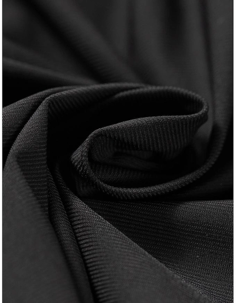 Black Pocketed Wide Waistband Swim Shorts