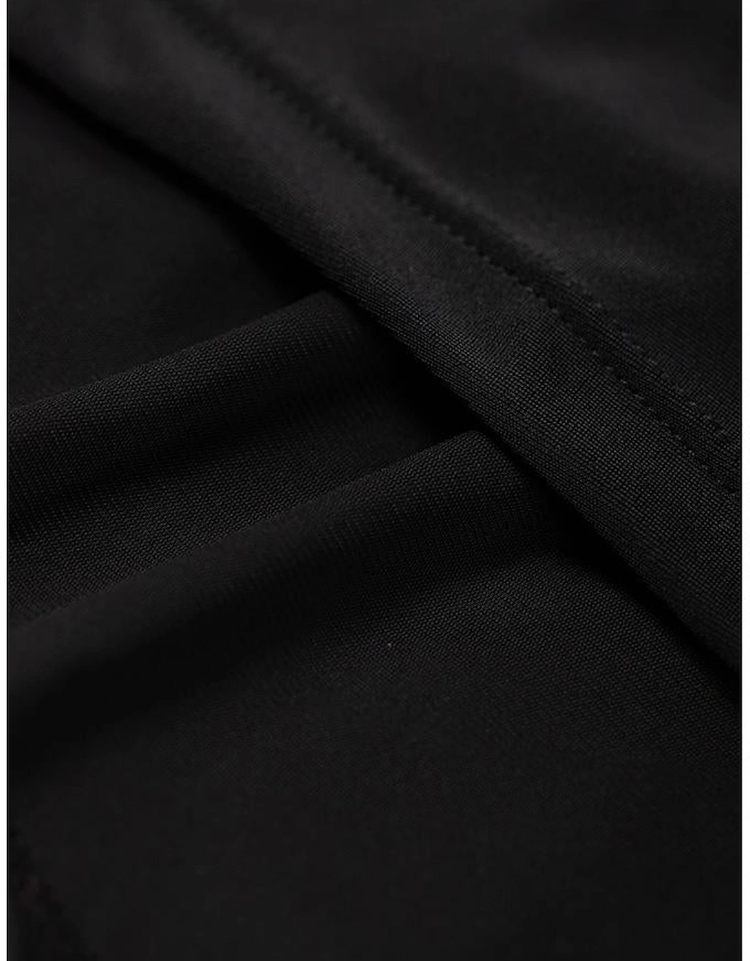 Black Pocketed Wide Waistband Swim Shorts