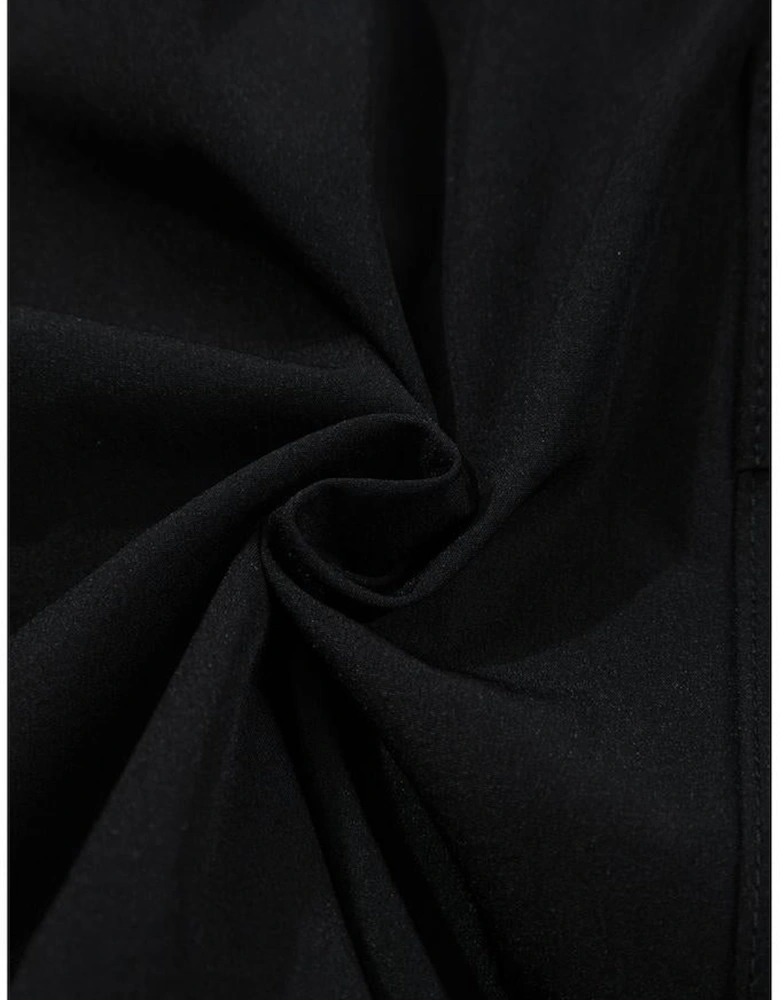 Black Cargo Pocket Elastic Waist Active Casual Skort