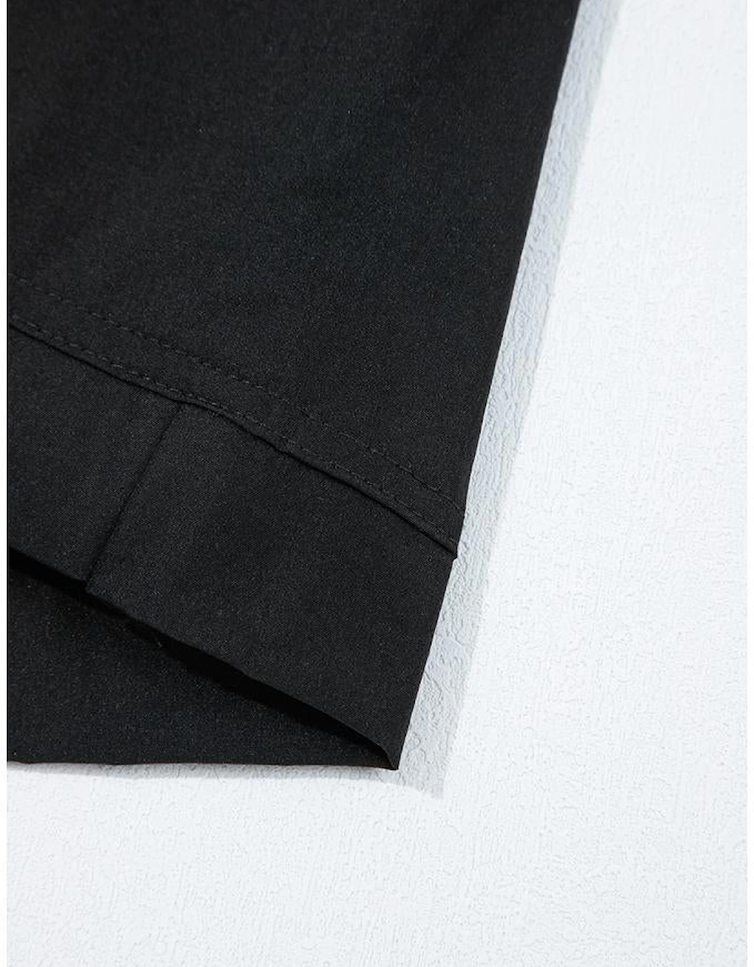 Black Cargo Pocket Elastic Waist Active Casual Skort