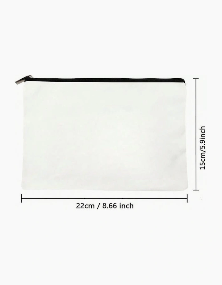 White Leopard Flower NANA Zipper Cosmetic Bag