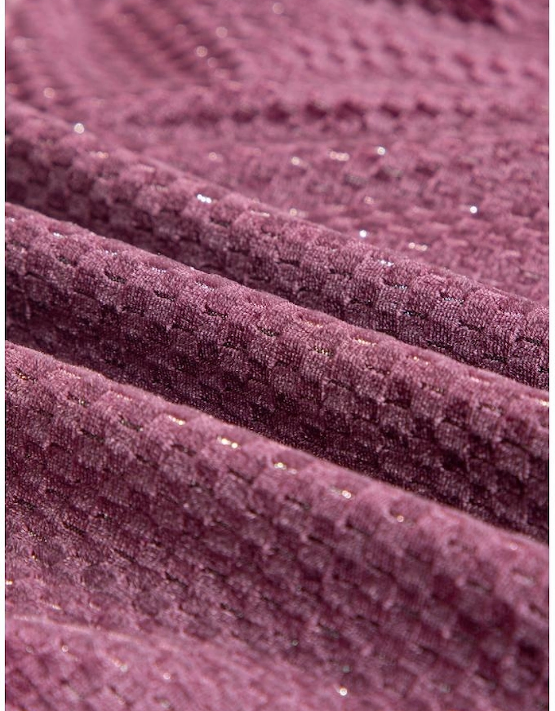 Meadow Mauve Plus Size Textured Velvet Tiered Buttons Tiered Dress