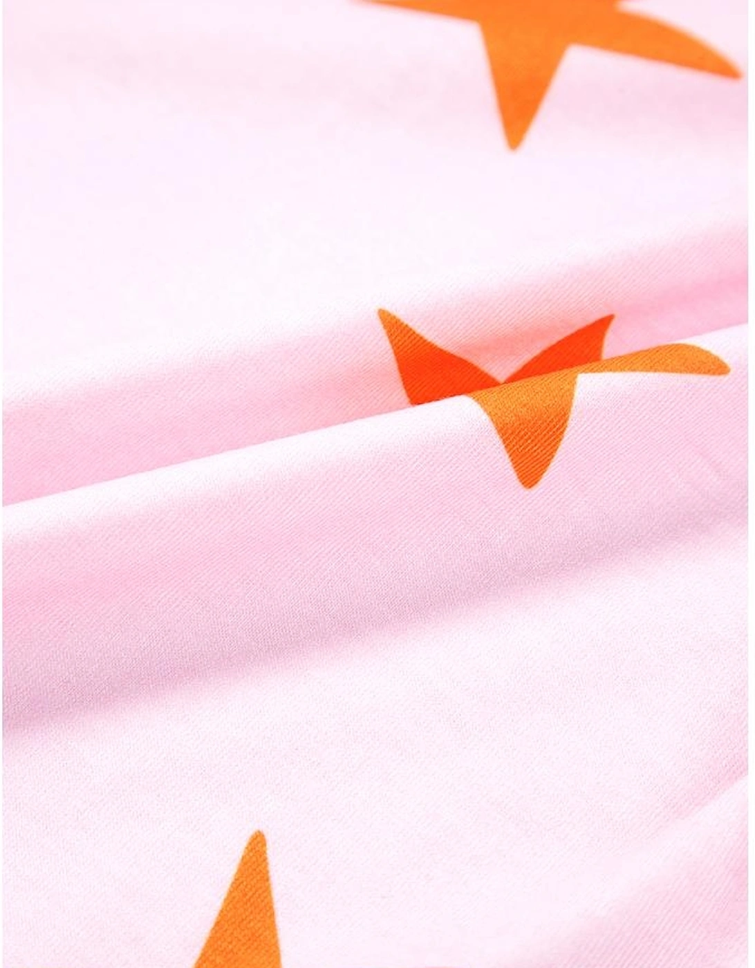 Pink Stars Short Sleeve Shirt and Shorts Bamboo Pajama Set