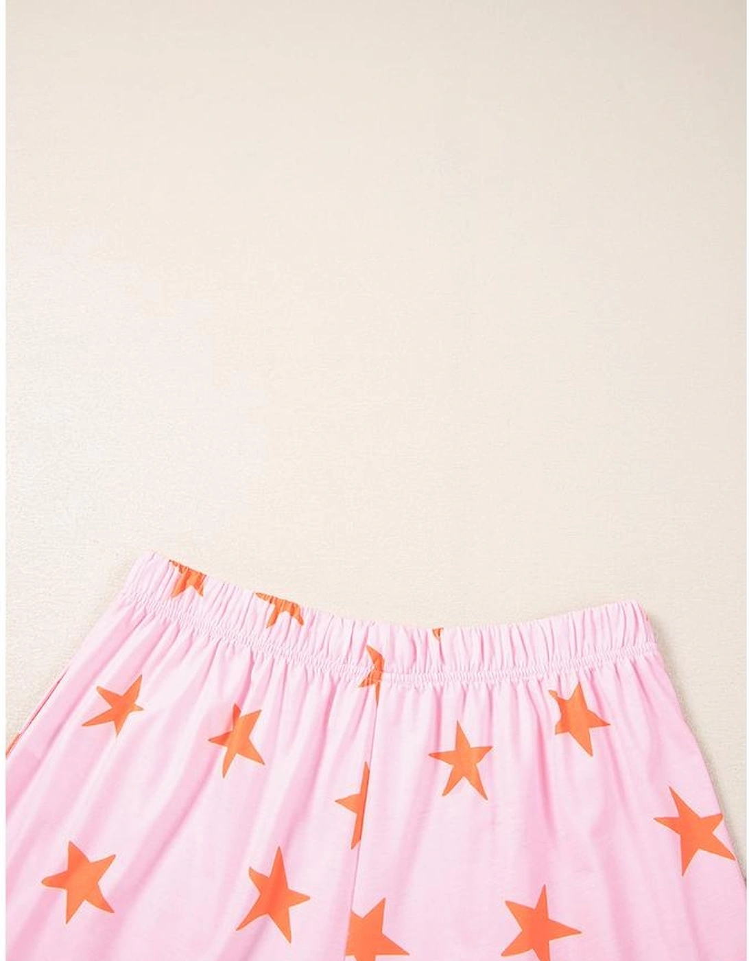 Pink Stars Short Sleeve Shirt and Shorts Bamboo Pajama Set