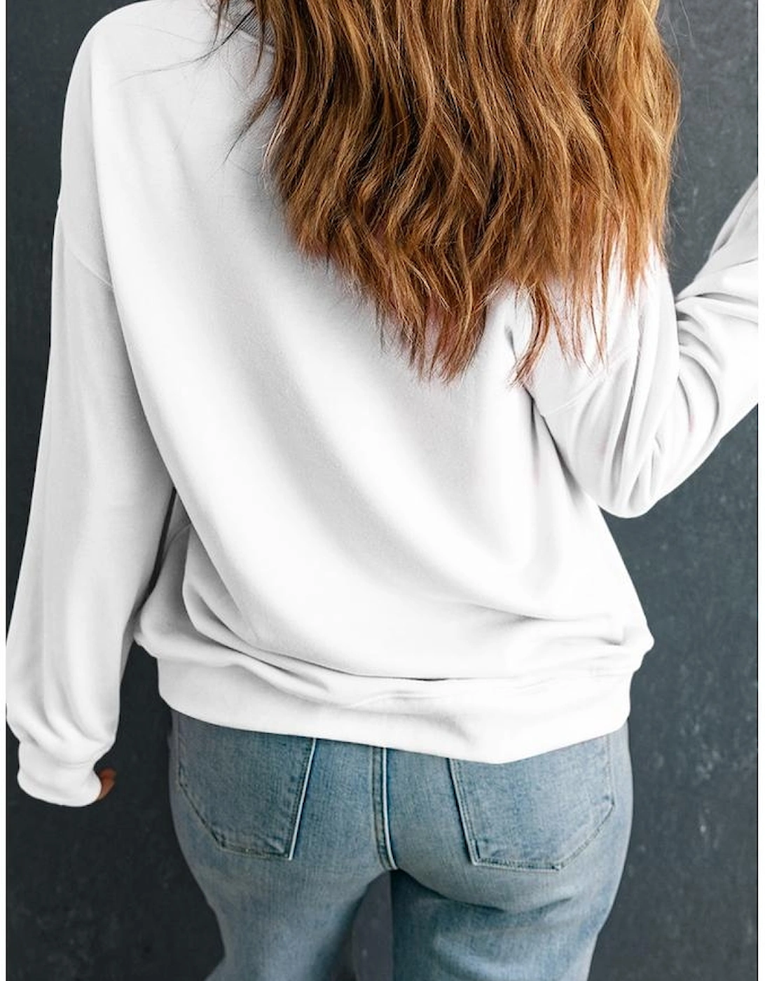 White GAME DAY Chenille Letter Graphic Sweatshirt