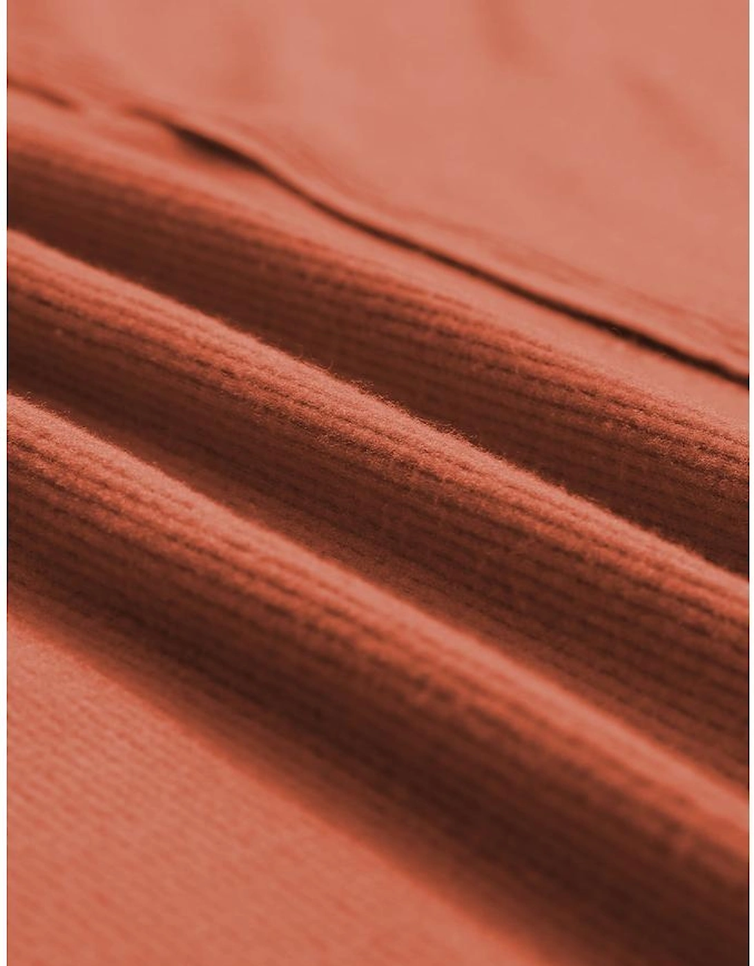 Gold Flame Plus Size Exposed Seam V Neck Long Sleeve Top